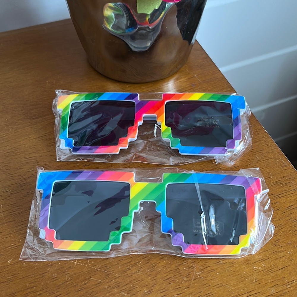 🎉5/$25 🎉 Rainbow Sunglasses/2 pairs/new in packaging !